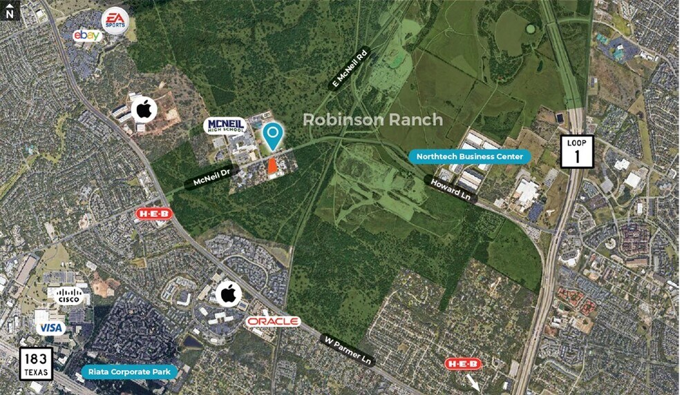 5549 McNeil Dr, Austin, TX à vendre - Aérien - Image 3 de 3