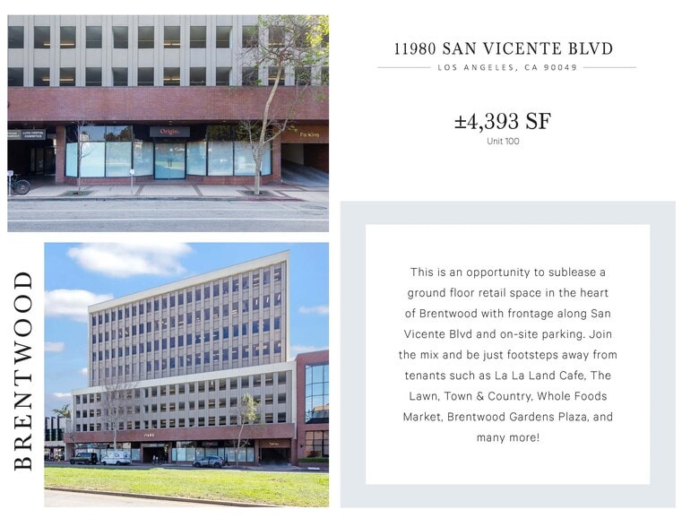 11980 San Vicente Blvd, Los Angeles, CA à louer - Photo du bâtiment - Image 3 de 19