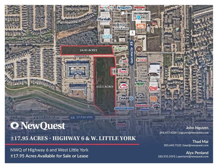 Highway 6 & W Little York, Houston, TX for sale - Aerial - Image 1 of 3