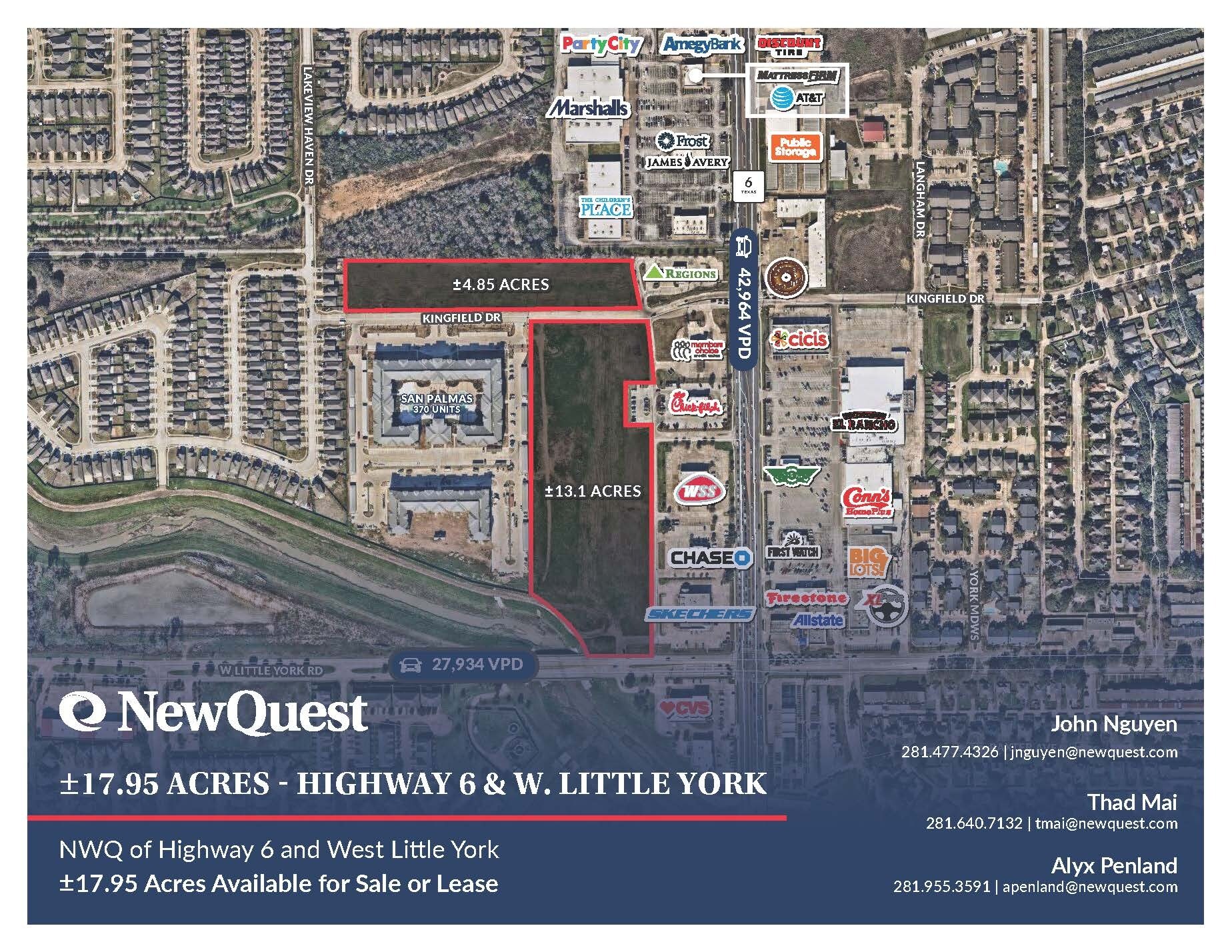 Highway 6 & W Little York, Houston, TX for sale Aerial- Image 1 of 4