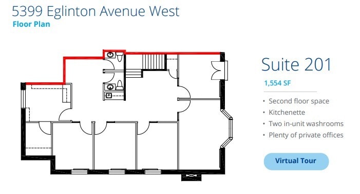 5397 Eglinton Ave W, Toronto, ON for lease Floor Plan- Image 1 of 1