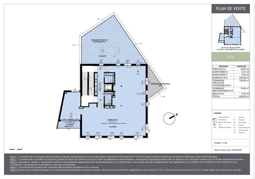 Office in Saint-Jacques-de-la-Lande for sale - Floor Plan - Image 2 of 2
