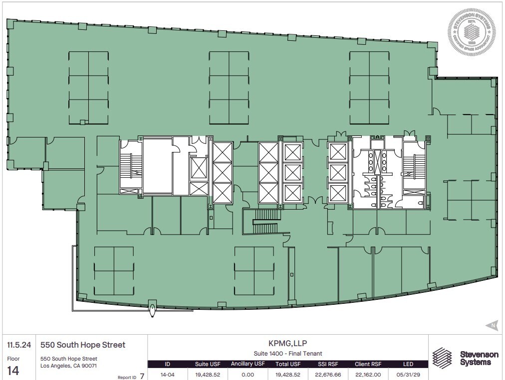 550 S Hope St, Los Angeles, CA à louer Plan d’étage- Image 1 de 1