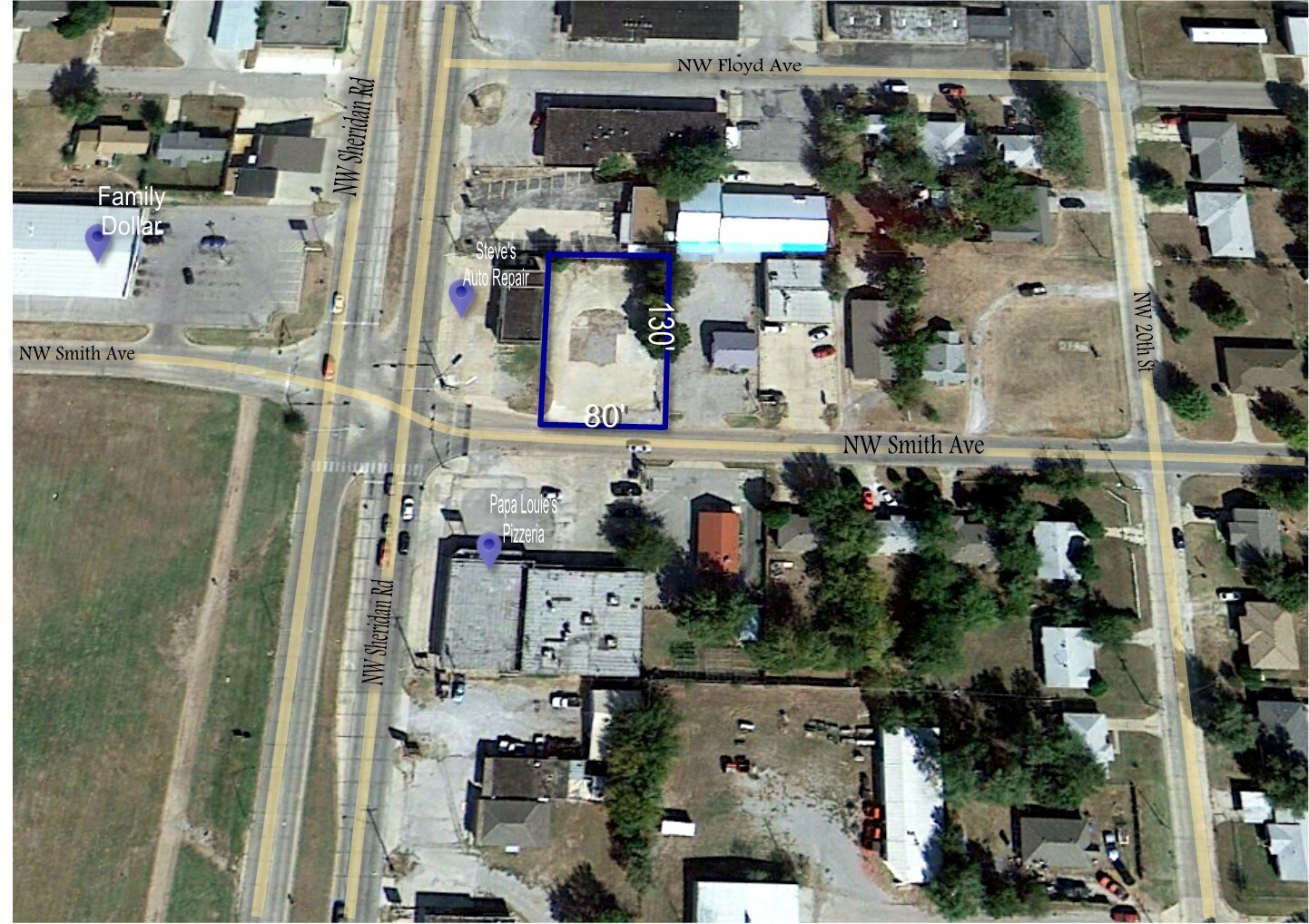2013 NW Smith Ave, Lawton, OK à vendre Aérien- Image 1 de 2