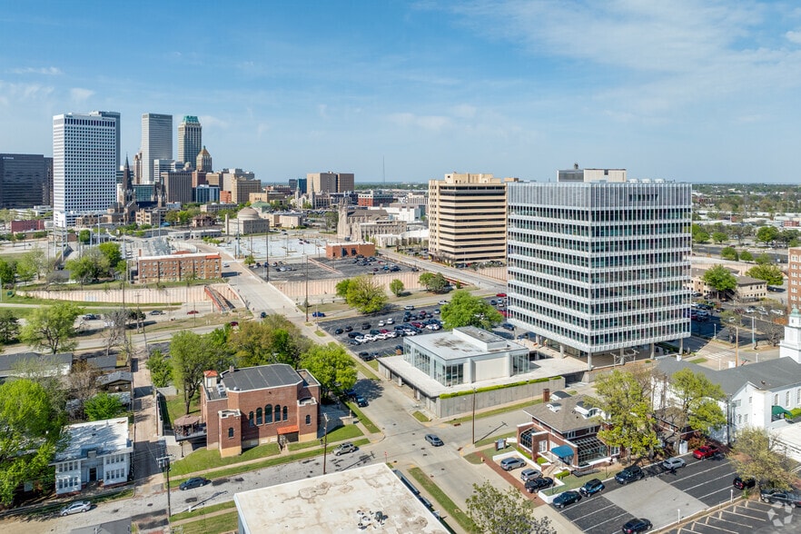 1350 S Boulder Ave, Tulsa, OK for lease - Aerial - Image 3 of 5