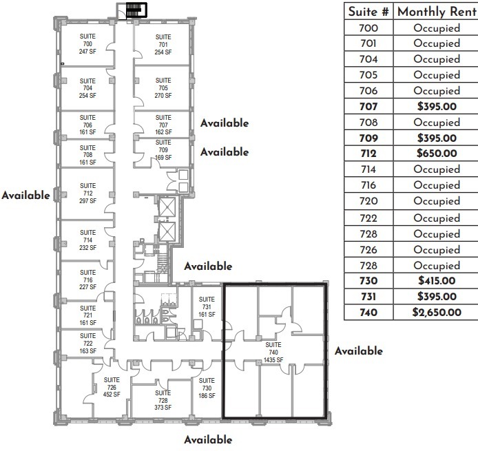 319 S 17th St, Omaha, NE à louer Plan d  tage- Image 1 de 1