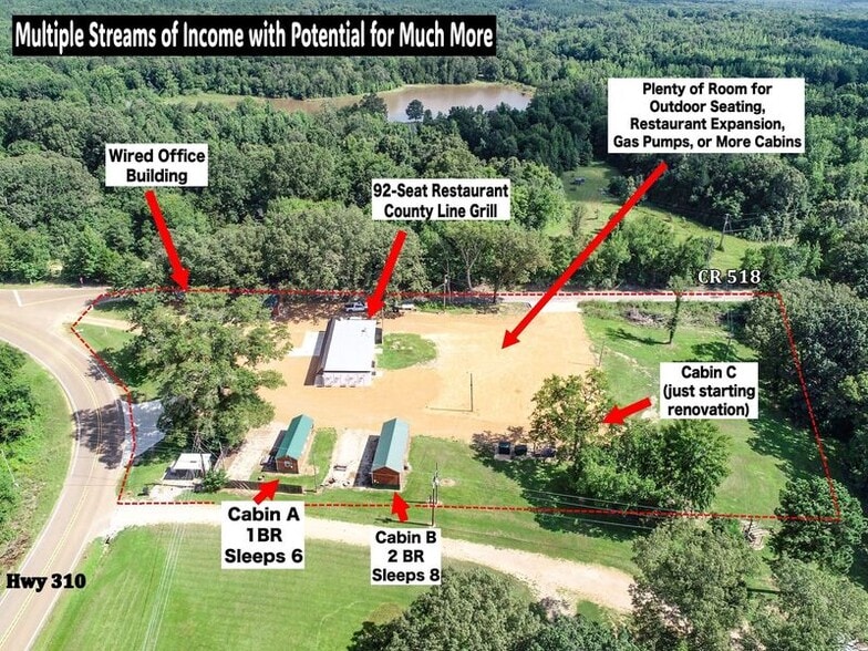 852 Hwy 310, Como, MS for sale - Aerial - Image 3 of 3