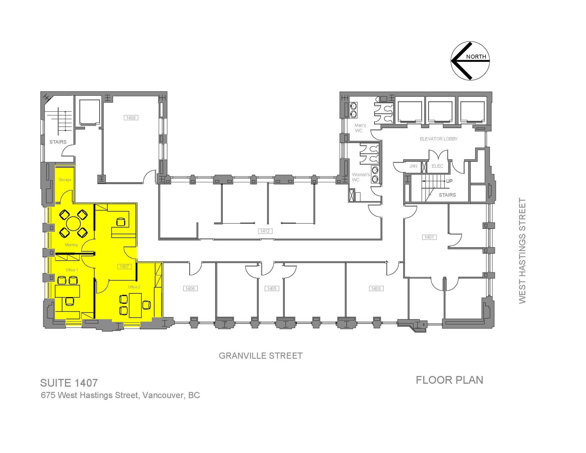 675 Hastings St W, Vancouver, BC à louer Plan d’étage- Image 1 de 1