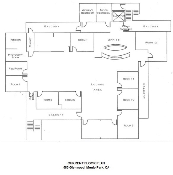 585 Glenwood Ave, Menlo Park, CA for sale - Floor Plan - Image 2 of 26