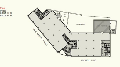 20-33 Great Eastern St, London à louer Plan d’étage- Image 2 de 2