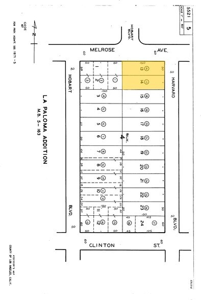 4800-4814 Melrose Ave, Los Angeles, CA à louer - Plan cadastral - Image 3 de 11