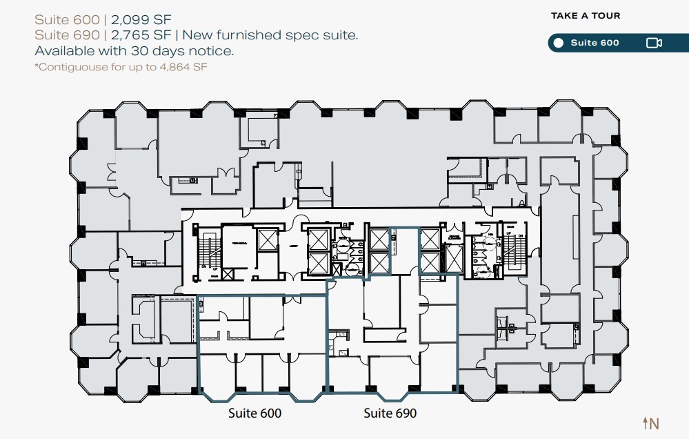 550 W C St, San Diego, CA à louer Plan d’étage- Image 1 de 1