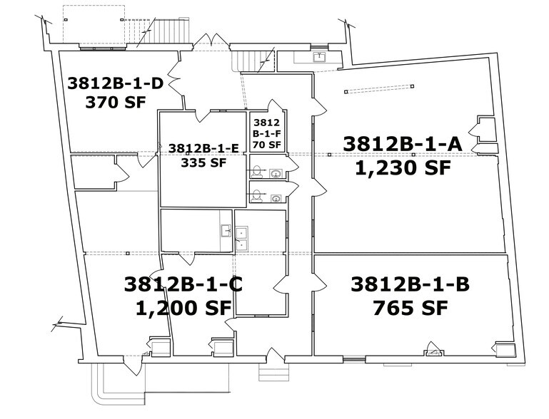 3804-3810 Central Ave SE, Albuquerque, NM à louer - Plan d’étage - Image 3 de 5