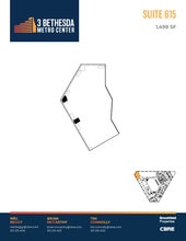 3 Bethesda Metro Center, Bethesda, MD à louer Plan d’étage- Image 1 de 1