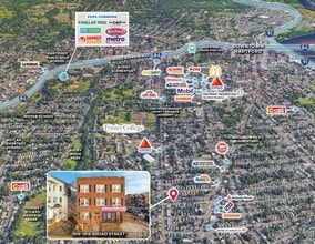 1916-1918 Broad St, Hartford, CT - AÉRIEN Vue de la carte