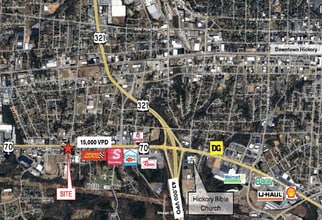 1727 US Highway 70 SW, Hickory, NC - AERIAL map view