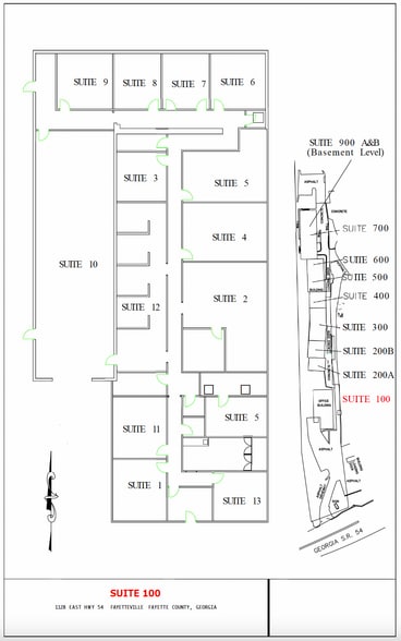 1128-1130 Highway 54 W, Fayetteville, GA for lease - Floor Plan - Image 3 of 14