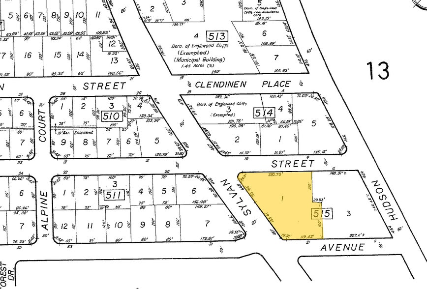 457 Sylvan Ave, Englewood Cliffs, NJ for lease - Plat Map - Image 2 of 3