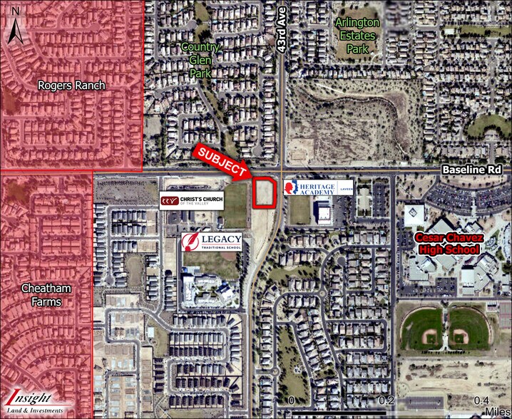 43rd Ave & Baseline Rd, Phoenix, AZ à vendre - Aérien - Image 3 de 5