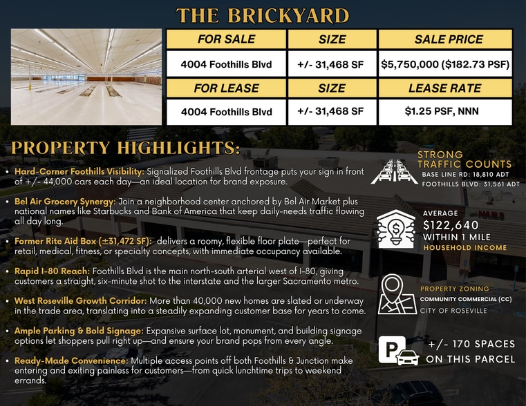 4004 Foothills Blvd, Roseville, CA à louer - Photo du bâtiment - Image 2 de 8