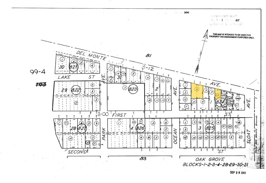 1230 Del Monte Ave, Monterey, CA à vendre - Plan cadastral - Image 2 de 9