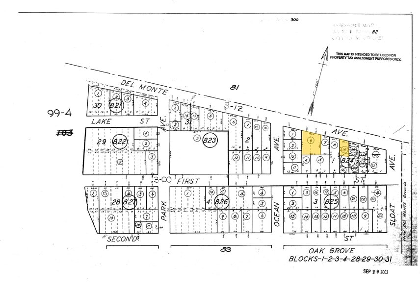 1230 Del Monte Ave, Monterey, CA for sale - Plat Map - Image 2 of 9