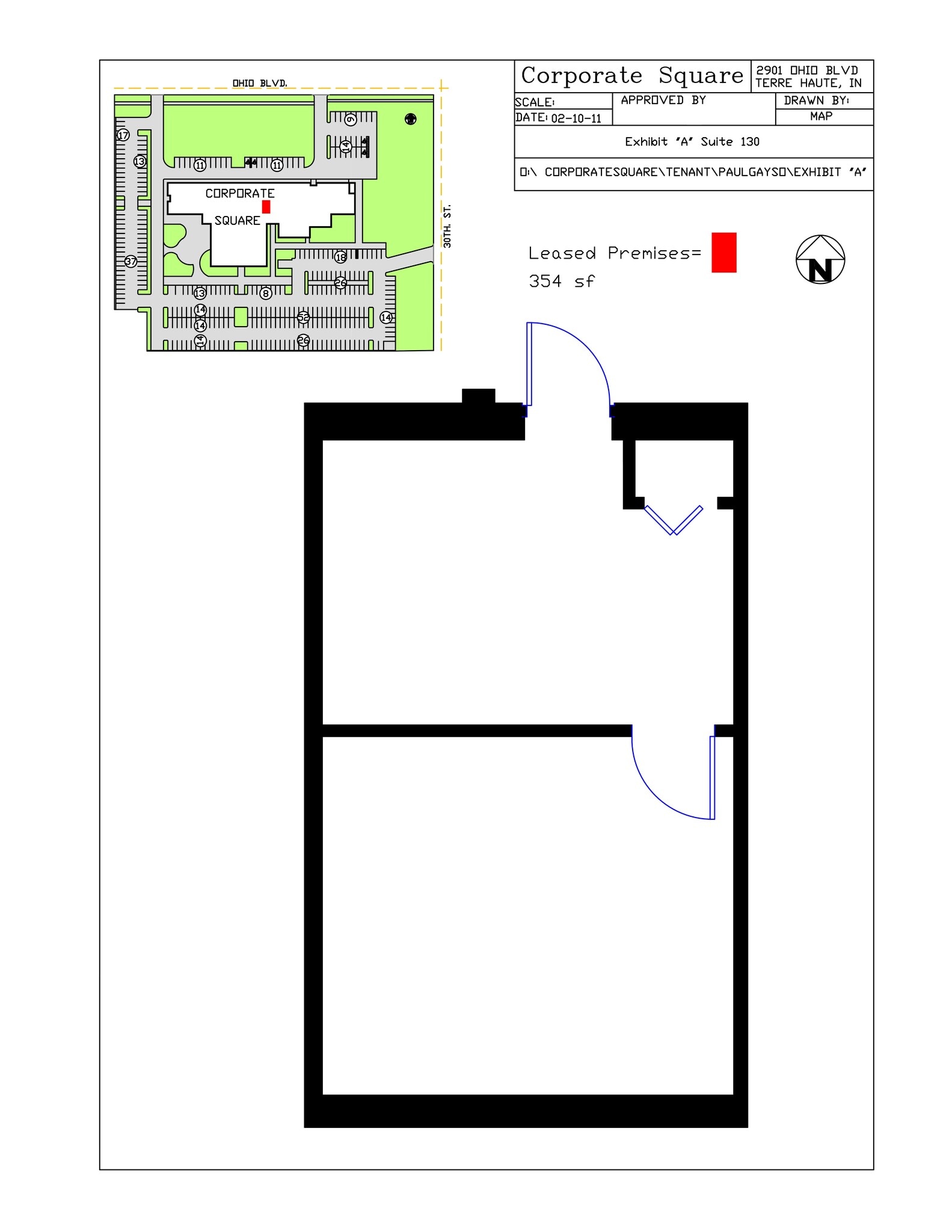 2901 Ohio Blvd, Terre Haute, IN à louer Plan de site- Image 1 de 1