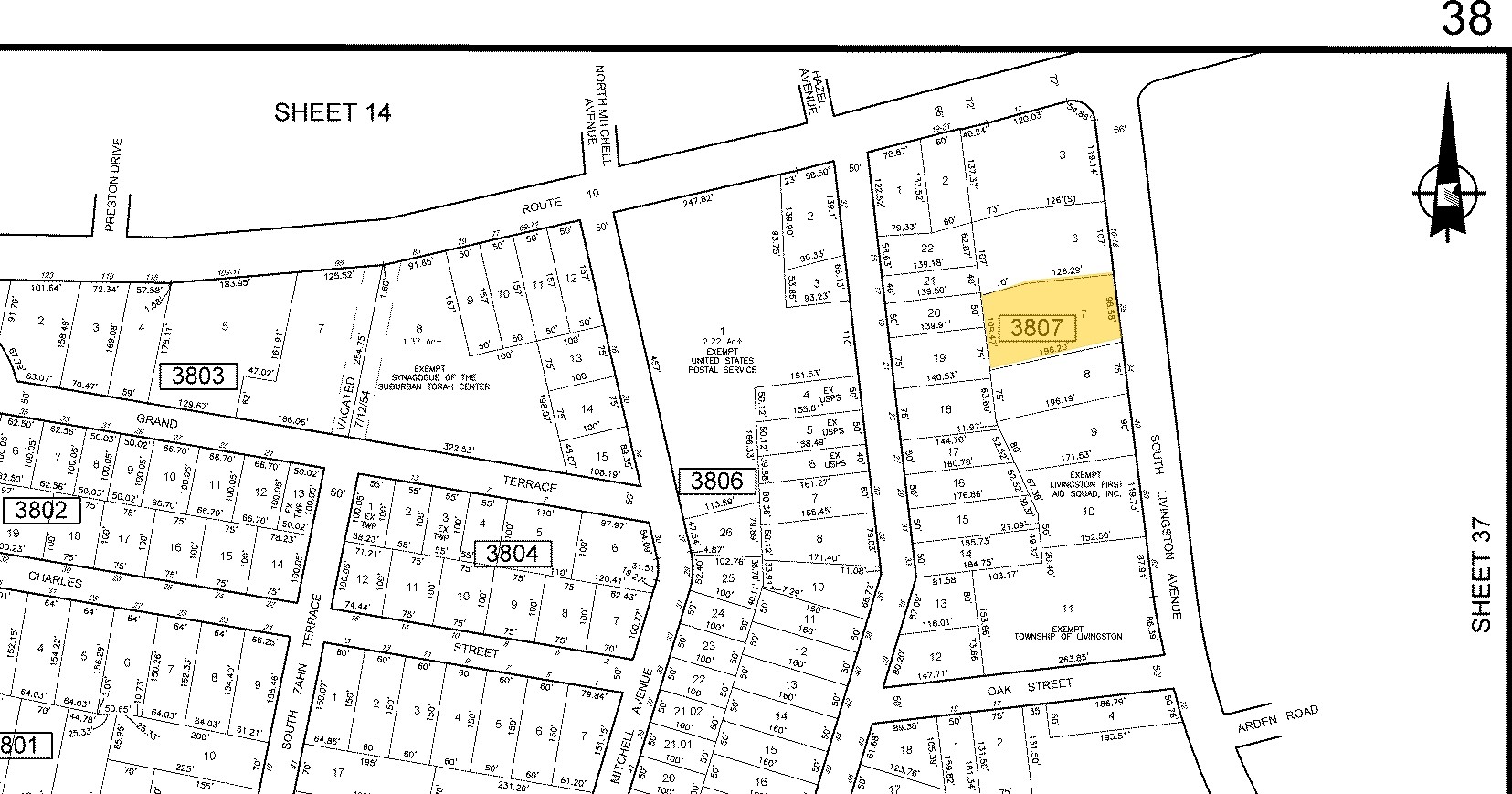 28 S Livingston Ave, Livingston, NJ for sale Plat Map- Image 1 of 2
