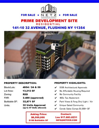 More details for 141-10 32nd Ave ave, Flushing, NY - Land for Sale