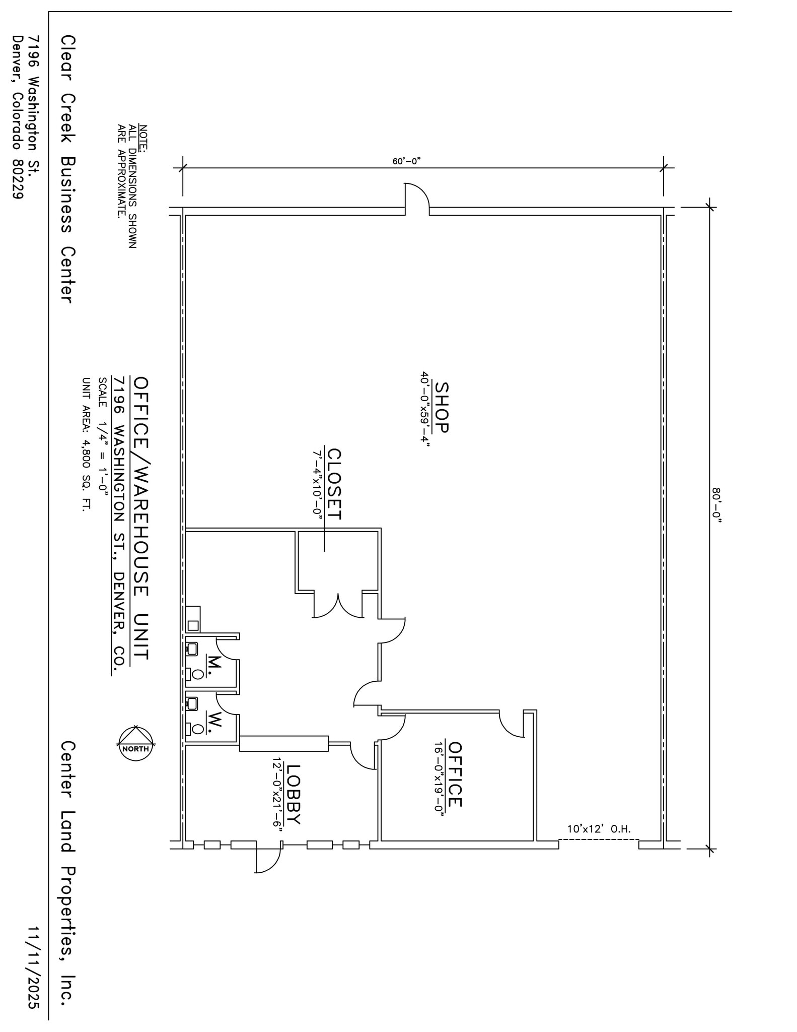 7152 Washington St, Denver, CO for lease Site Plan- Image 1 of 1