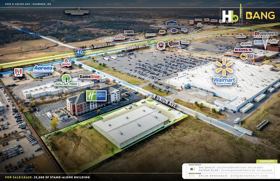 4939 N Union Ave, Shawnee, OK for sale - Aerial - Image 2 of 5