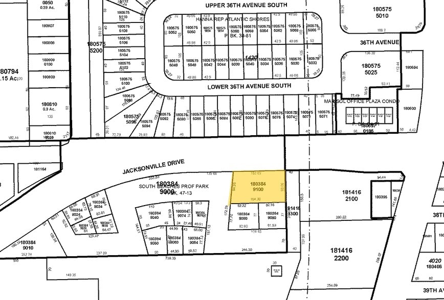 422 Jacksonville Dr, Jacksonville Beach, FL for lease - Plat Map - Image 2 of 6