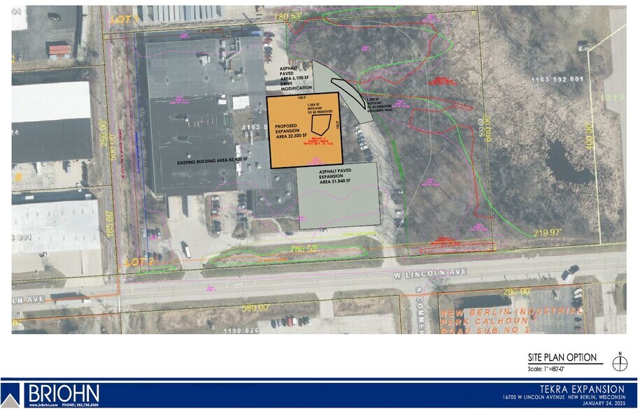 16700 W Lincoln Ave, New Berlin, WI à louer - Plan de site - Image 2 de 2
