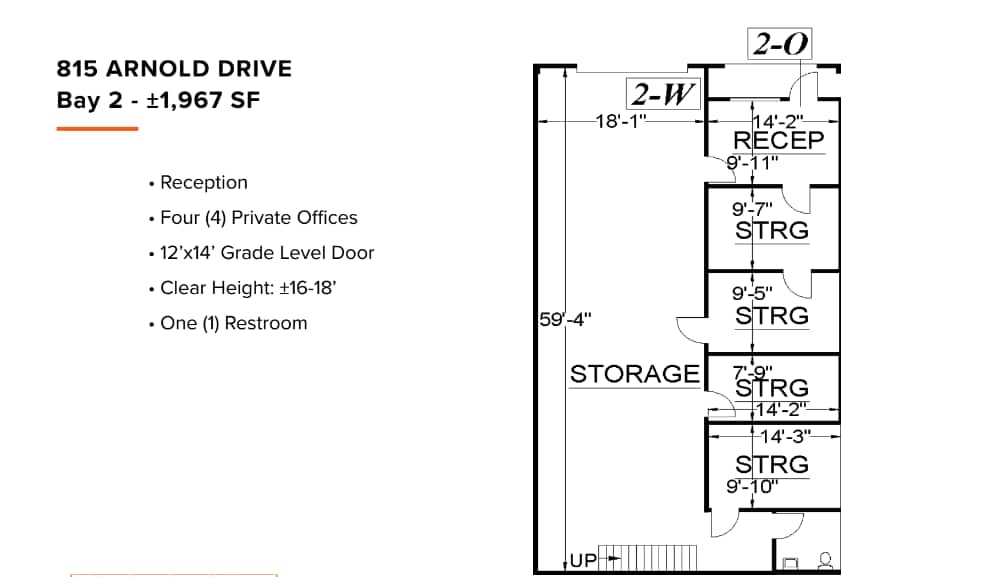 815 Arnold Dr, Martinez, CA à louer Plan d’étage- Image 1 de 1