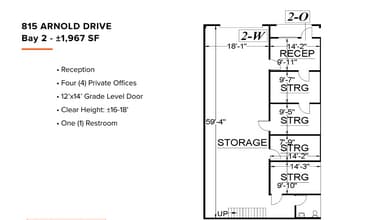 815 Arnold Dr, Martinez, CA à louer Plan d’étage- Image 1 de 1