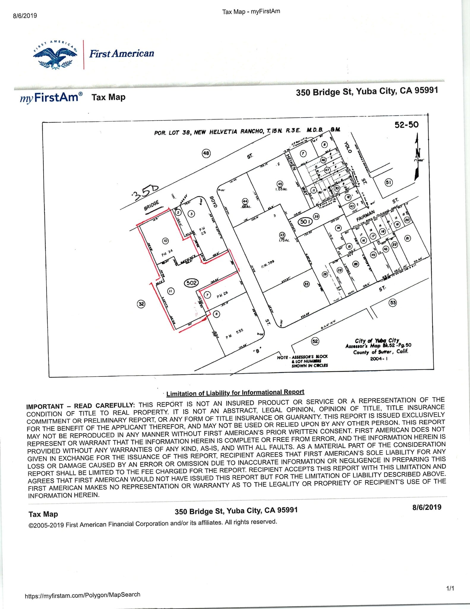 350 Bridge St, Yuba City, CA for lease Site Plan- Image 1 of 3