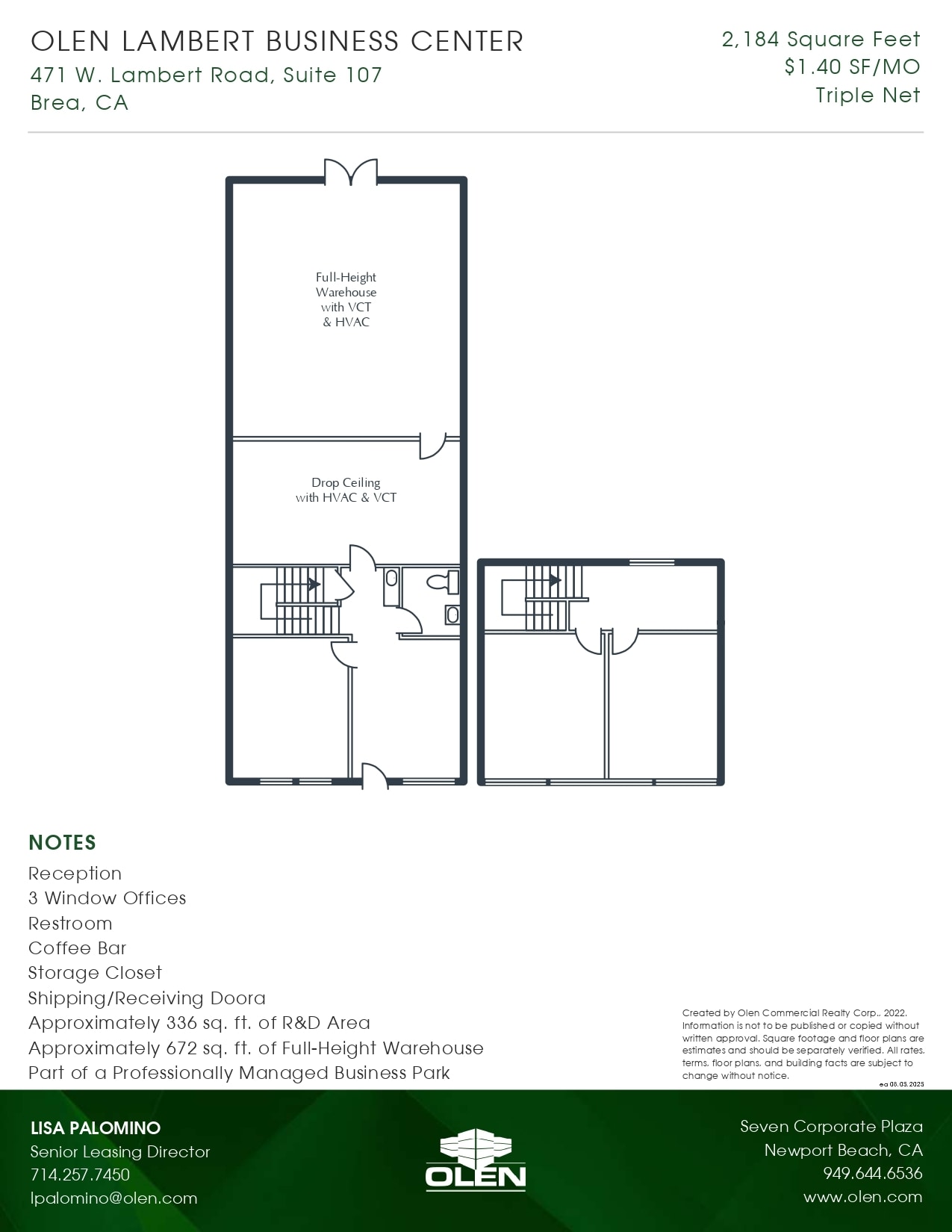 471 W Lambert Rd, Brea, CA for lease Floor Plan- Image 1 of 1