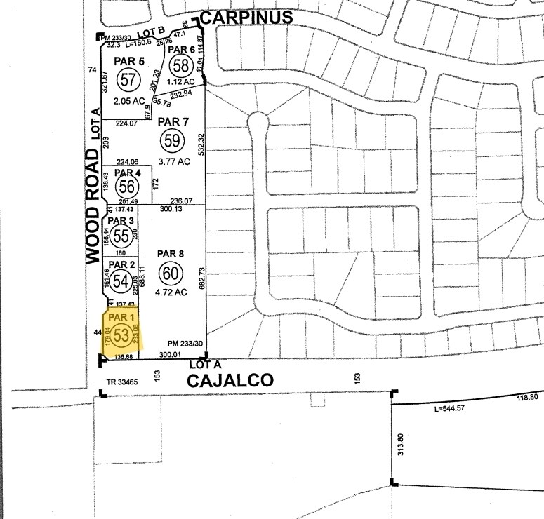 NEC Cajalco Rd, Perris, CA à louer Plan cadastral- Image 1 de 2