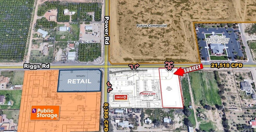 SEC Riggs Rd & Power Rd, Queen Creek, AZ for lease - Primary Photo - Image 1 of 3