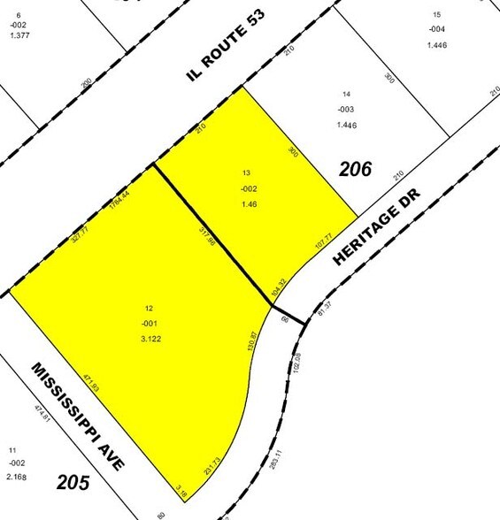 NWC IL Route 53 & Mississippi Rd, Elwood, IL for sale - Plat Map - Image 2 of 2
