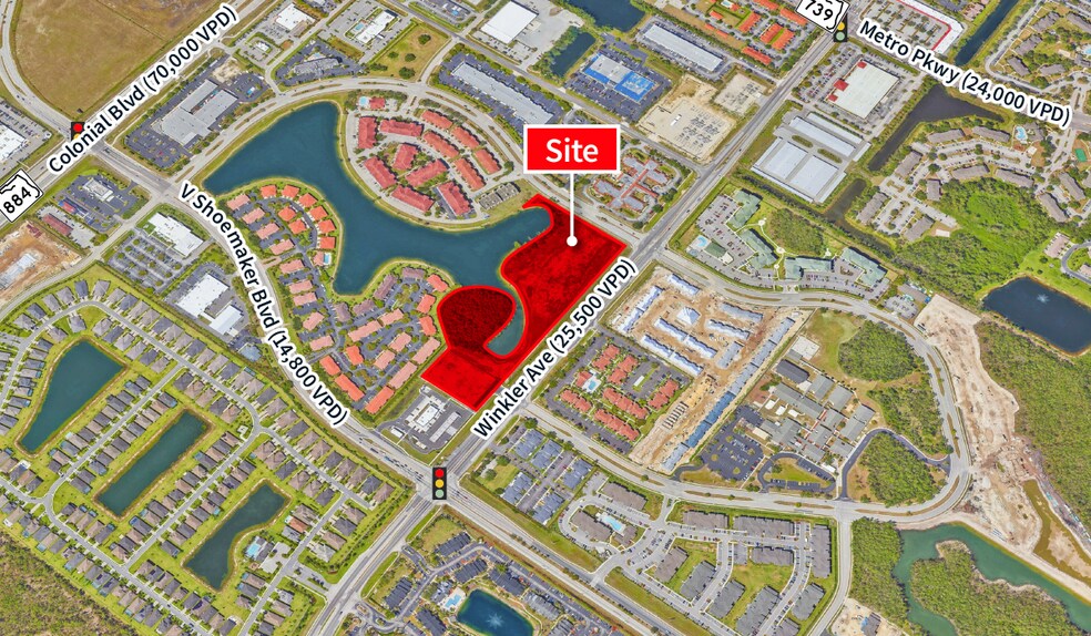 3350-3450 Winkler Ave, Fort Myers, FL à vendre - Aérien - Image 2 de 3