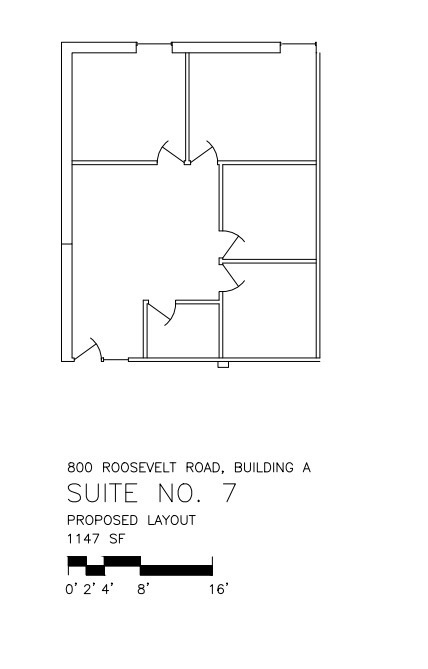 800 Roosevelt Rd, Glen Ellyn, IL à louer Plan d’étage- Image 1 de 1