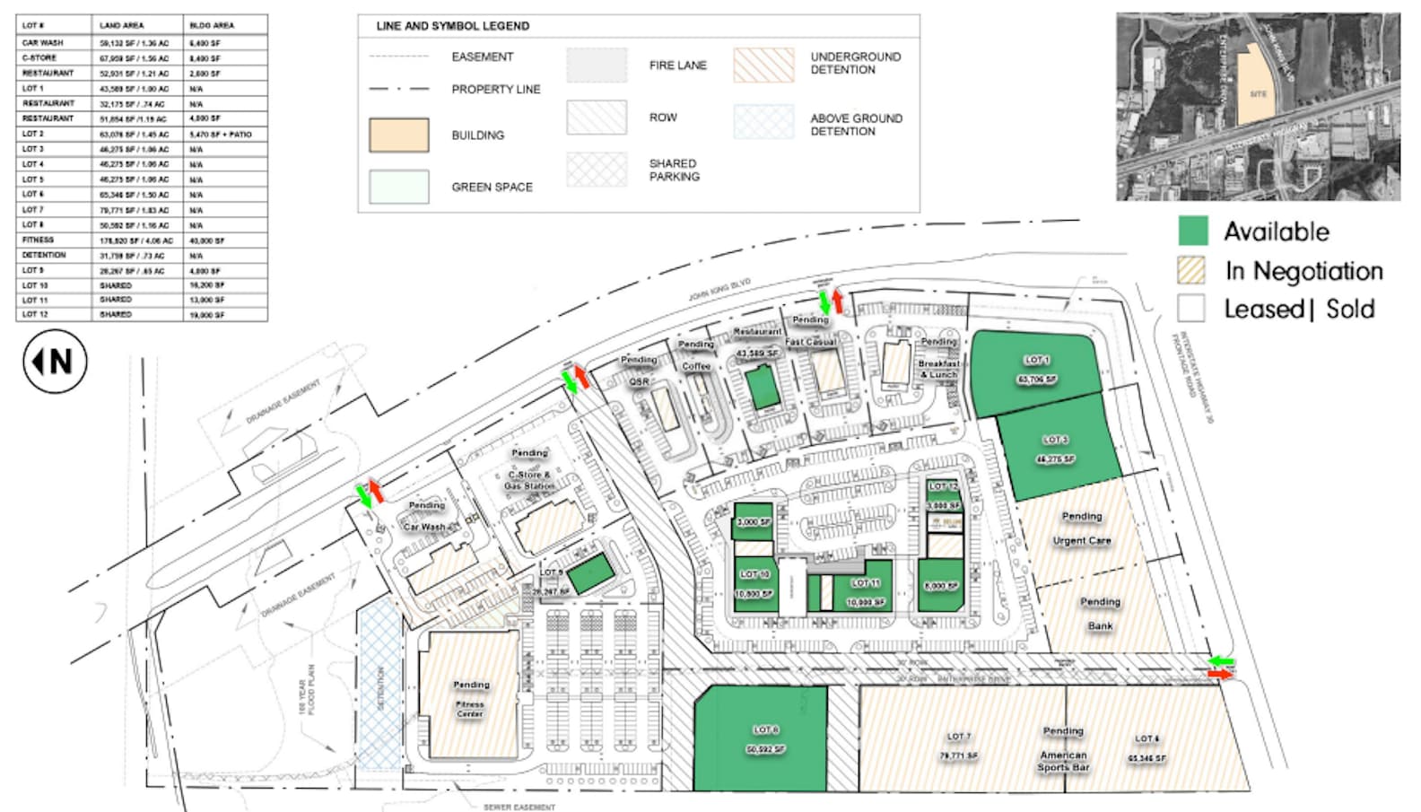 NWQ I-30 and John King Blvd, Rockwall, TX for lease Site Plan- Image 1 of 1
