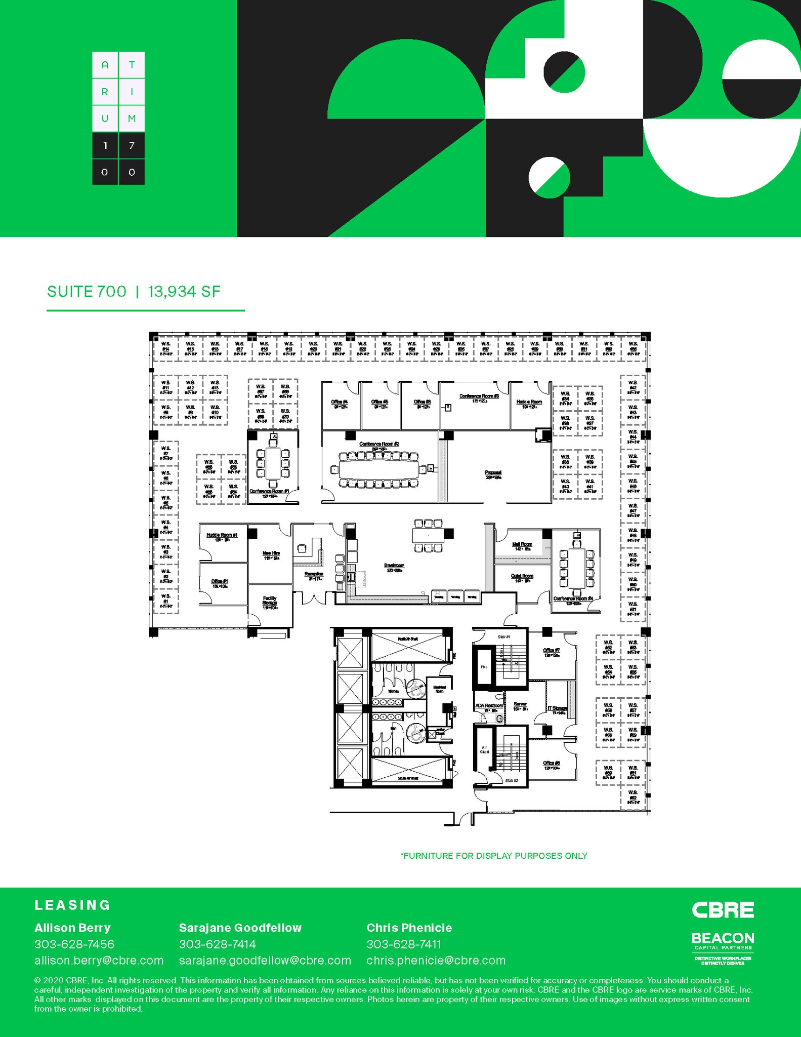 1700 Broadway, Denver, CO à louer Plan d’étage- Image 1 de 1