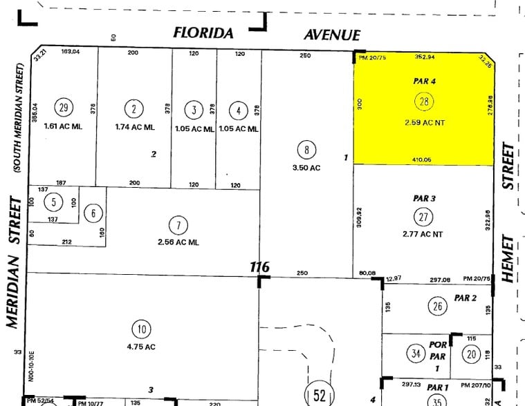 1600 E Florida Ave, Hemet, CA à louer - Plan cadastral - Image 2 de 4