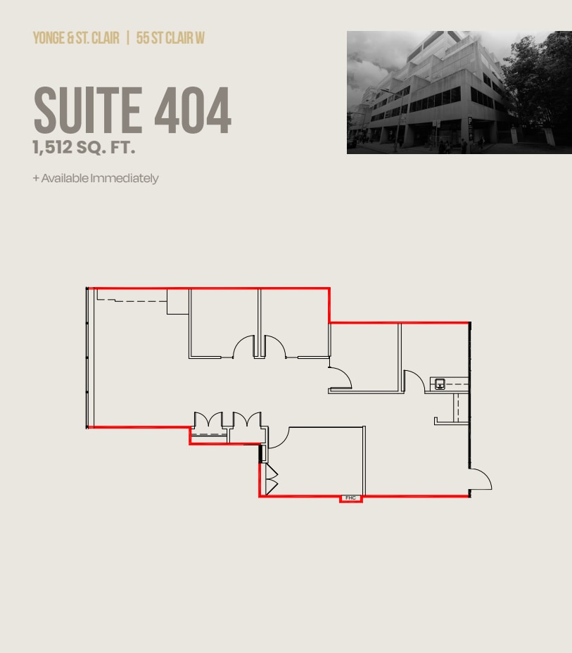 55 St Clair Ave W, Toronto, ON à louer Plan d’étage- Image 1 de 1