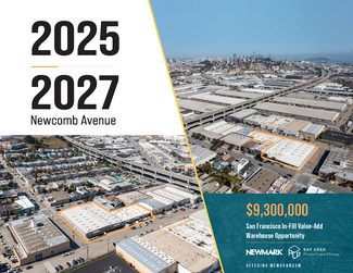 Plus de détails pour 2025-2035 Newcomb Ave, San Francisco, CA - Industriel à vendre