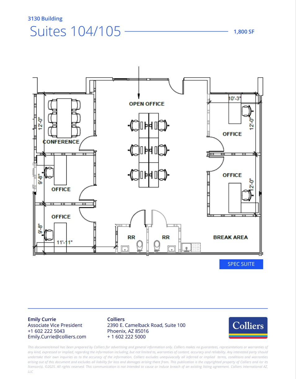 3150 N Arizona Ave, Chandler, AZ à louer Plan d’étage- Image 1 de 1
