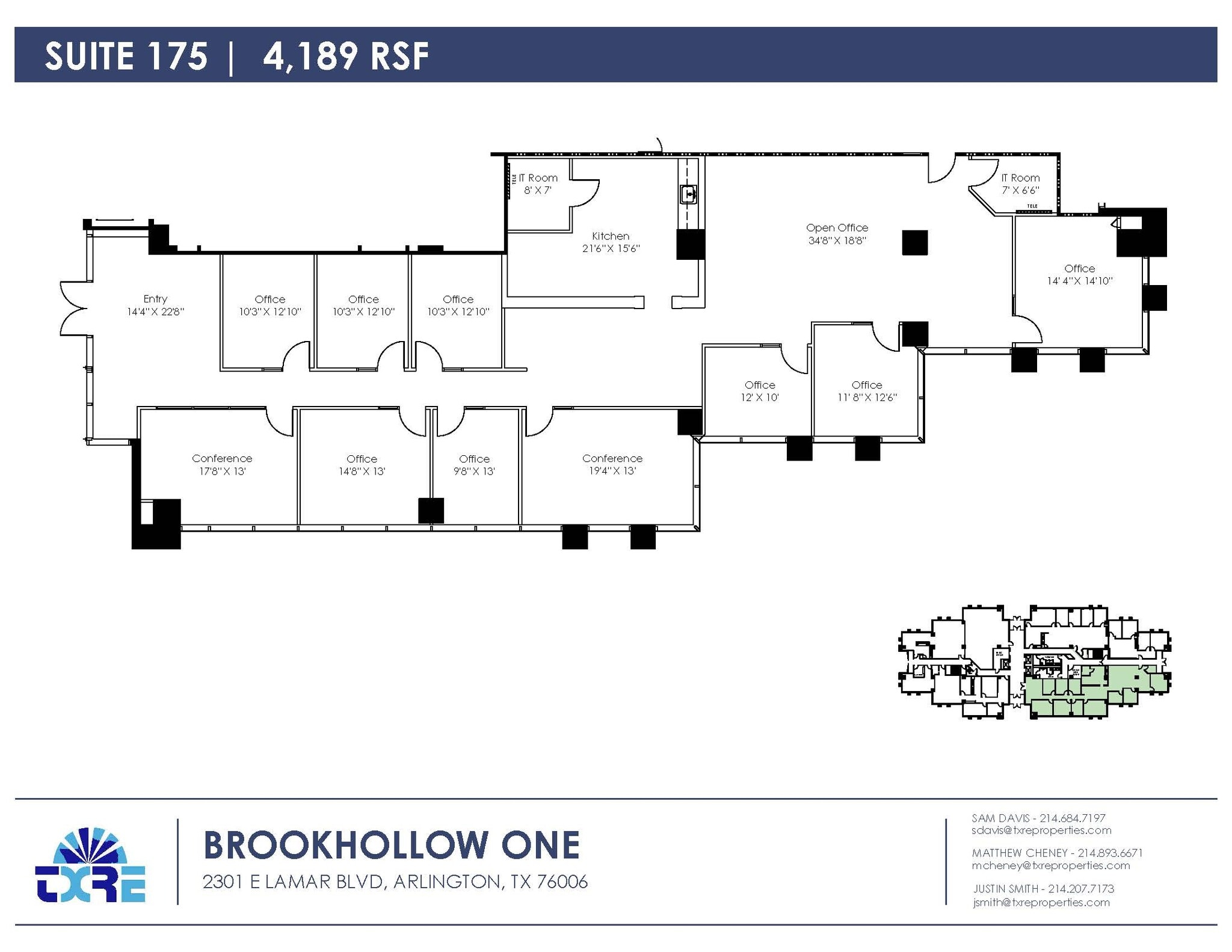 2301 E Lamar Blvd, Arlington, TX à louer Plan d’étage- Image 1 de 1