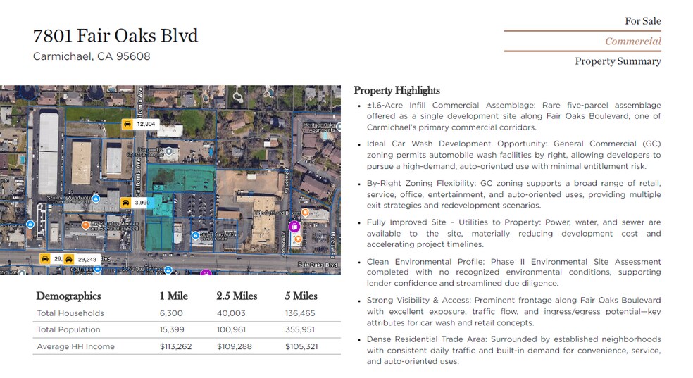 7801-7823 Fair Oaks Blvd, Carmichael, CA à vendre - Photo du bâtiment - Image 2 de 2